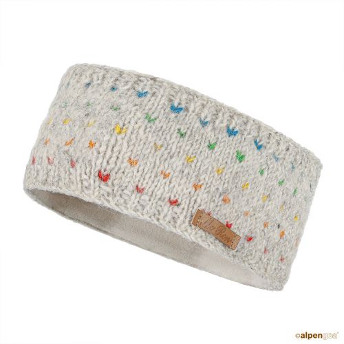 Stirnband Nadja Regenbogen Naturhellgrau